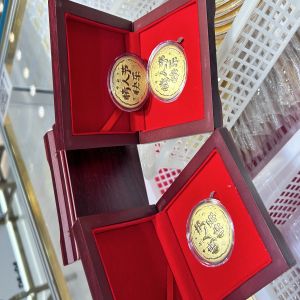 七夕情人节0.1克黄金大饼1克足金999礼物